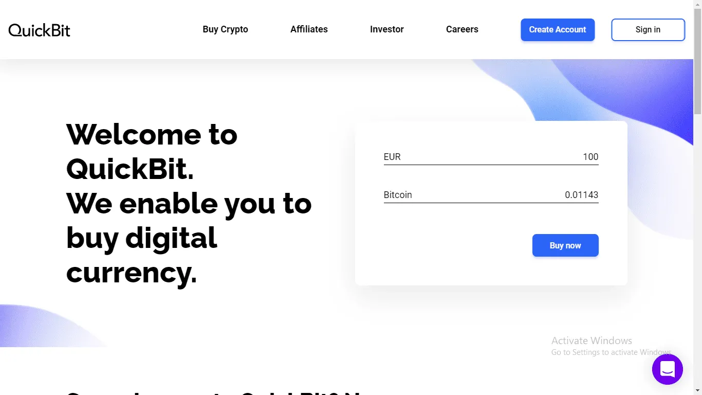 QuickBit (Fintech Payments Platform) project preview showing high-throughput payment processing and wallet infrastructure enabling secure digital transactions and merchant integrations.