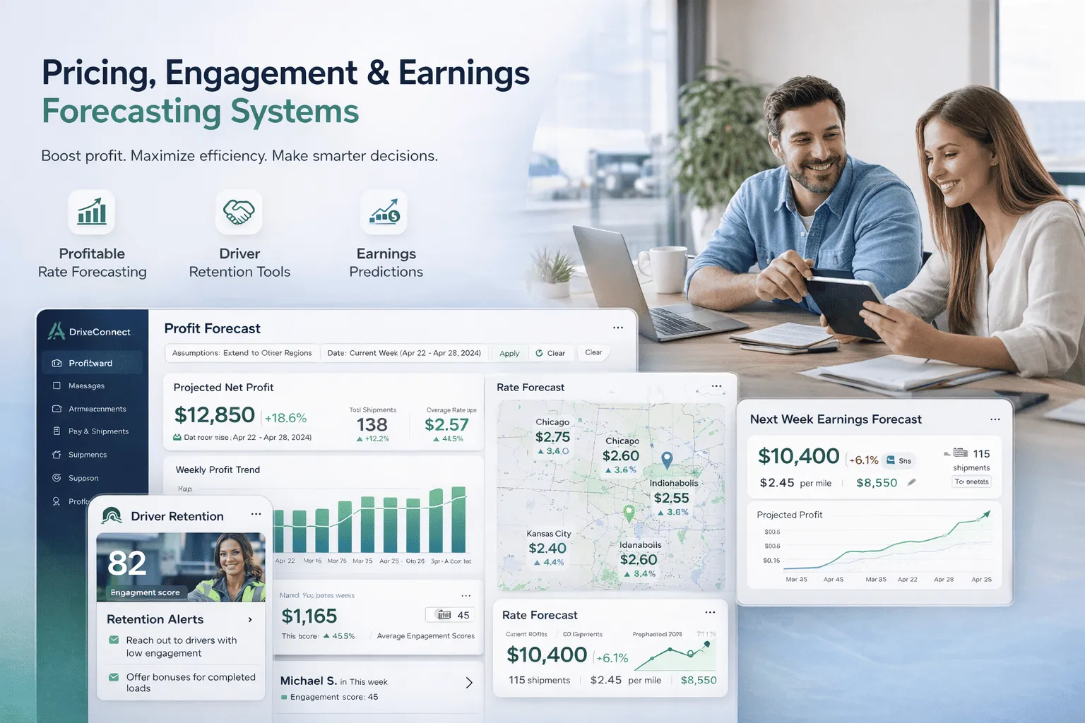 Pricing, Engagement & Earnings Forecasting Systems project preview showing kubernetes microservices and real-time pipelines supporting trip-level pricing, analytics, and earnings forecasting at marketplace scale.